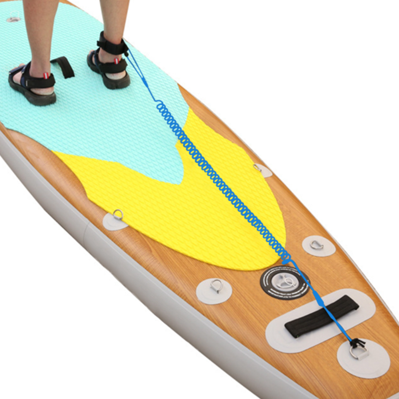 Surf Board Leash Surfing SUP Leash Elastic Coiled Stand UP Paddle Board Safety Hand/Foot Straps Surfboard Raft Kayak Rope