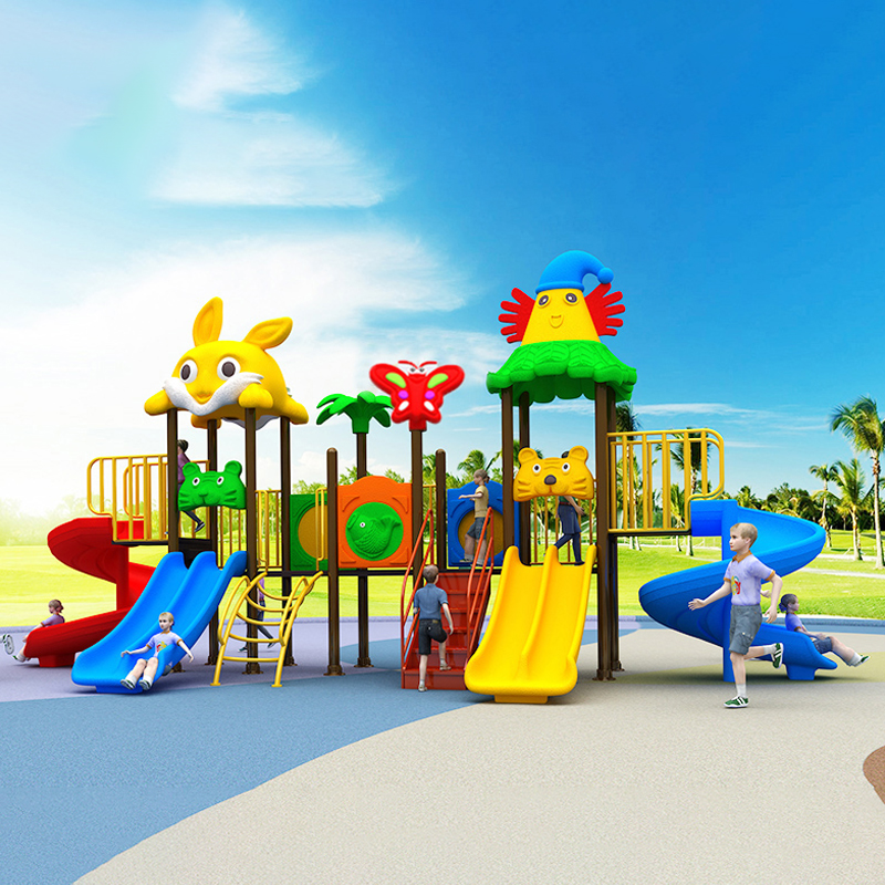 Playscape Child Play Ground Playground Equipment Slide Swing Indoor and Outdoor Plastic Slide Customizable