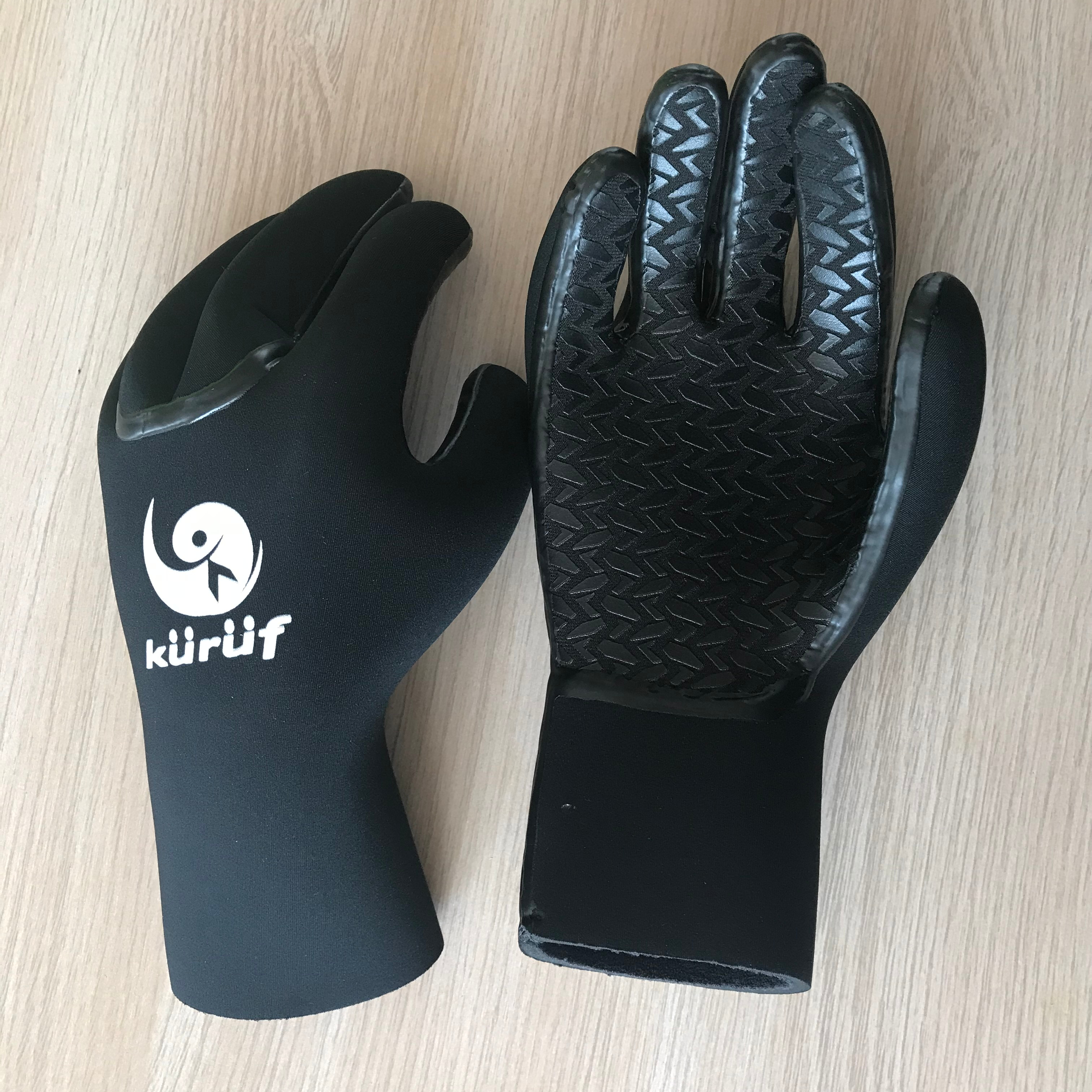 5mm men and women surf water sport warm neoprene thermal CR Stretch surfing glove with coating