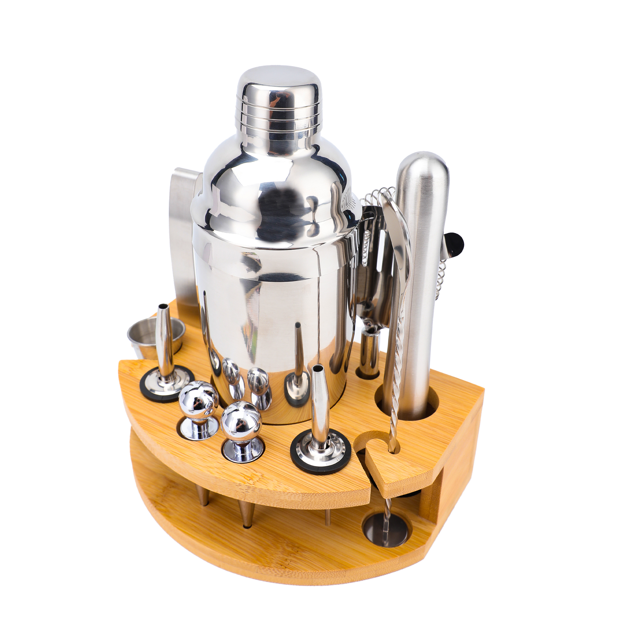Professional Stainless Steel Bar Tool Set shopify Wholesale Easy to Store Bartender Kit Bar Tools