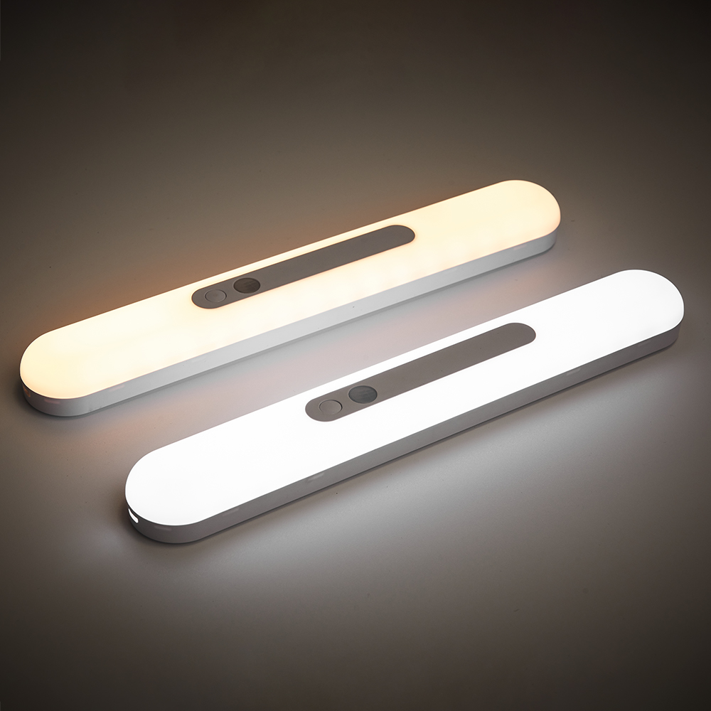 30cm Factory Wholesale Stick-On Wardrobe Light Battery Closet Under Cabinet Strip Light LED Motion Sensor Light