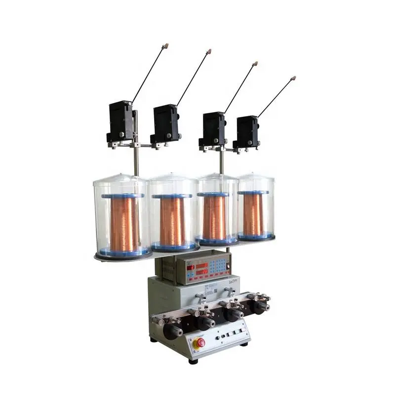 Obverse four spindles power inductor automatic coil winding machine