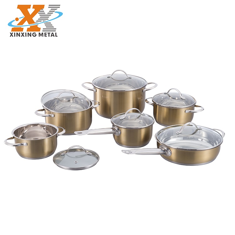 Factory Price Kitchenware Kitchen Cooking Stainless Steel Cooking Pot Sets