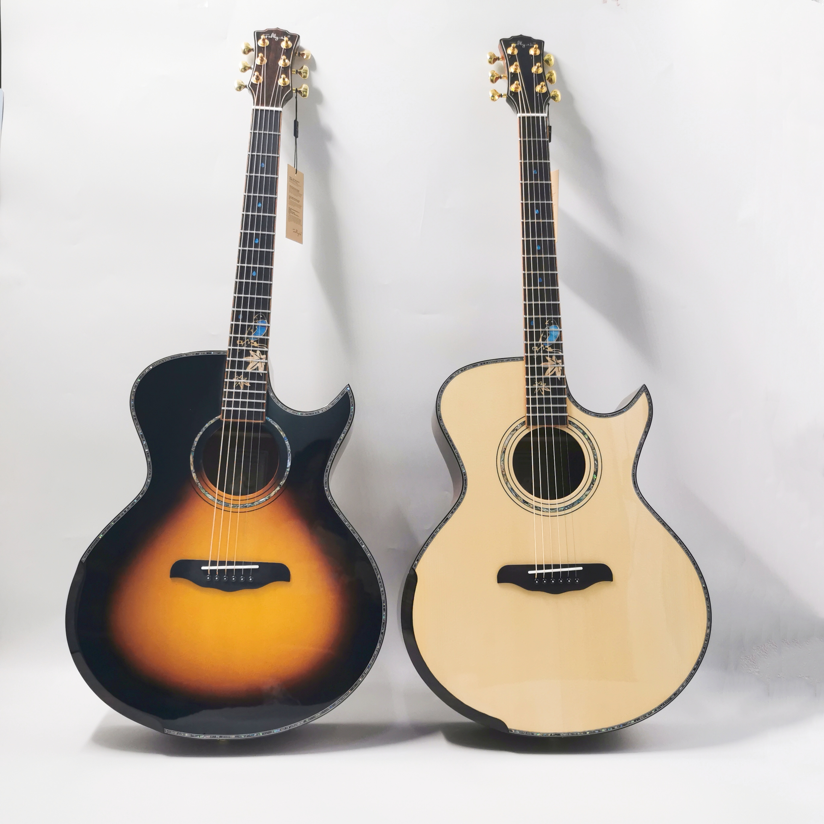 Высококачественная однотонная Акустическая гитара из красного дерева gitar