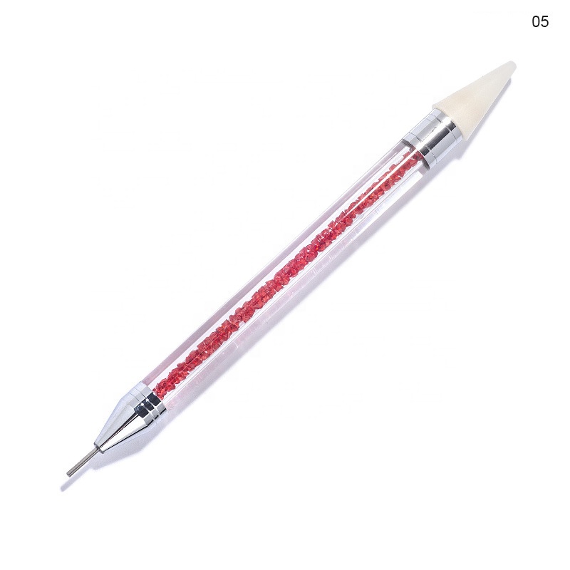 Двухконтурная бусина шпильки Picker Dotting Pen Nail Wax Pen Art Dotting Painting Tool Стразы Picker Кисть Nail Art Painting Pen