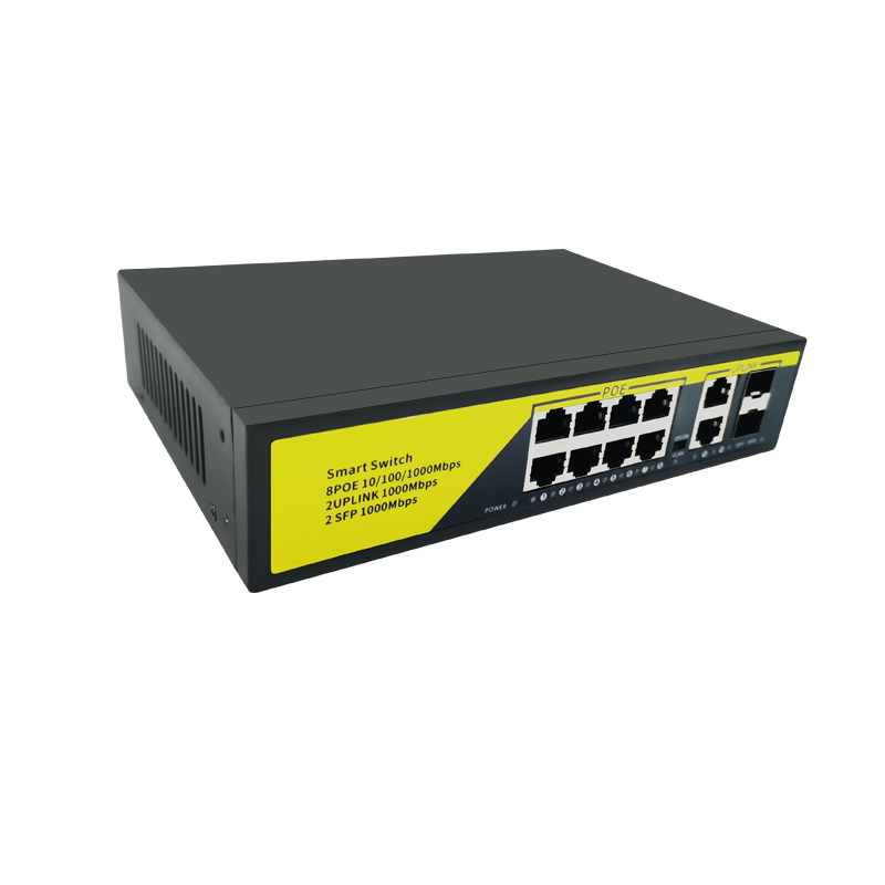 Полностью гигабитный 8-портовый коммутатор 2 SFP 2 восходящего канала 1000 Мбит/с сетевой преобразователь коммутатор POE