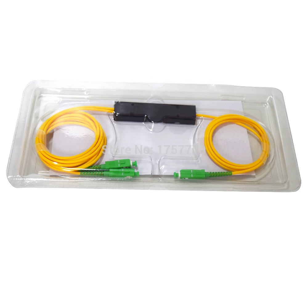 1*2 SC APC FBT PLC Splitter Connector Type Ftth Mini Type Optical Fiber Splitter