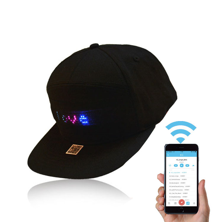Продвижение ночной клуб взрослых bluetooth приложение Регулируемая программируемая светодиодная мигающая шляпа