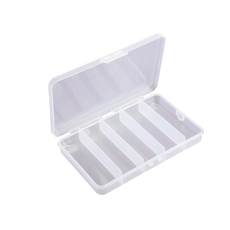 BOX001 13*6*2.5cm Compartments Fishing Tackle Box Storage Case Fly Fishing Lure Spoon Hook Bait Boxes Fishing Accessories Tools