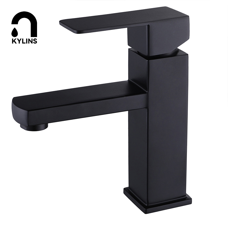 Luxury Deck Mounted 304 Sus Pvd Gunmetal Stainless Steel Brushed Gold Basin Mixer Taps Bathroom Faucet