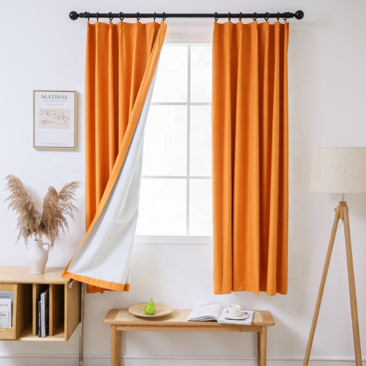 hot selling microfiber fabric with 3 pass acrylic coating ready made thermal 100% blackout curtains