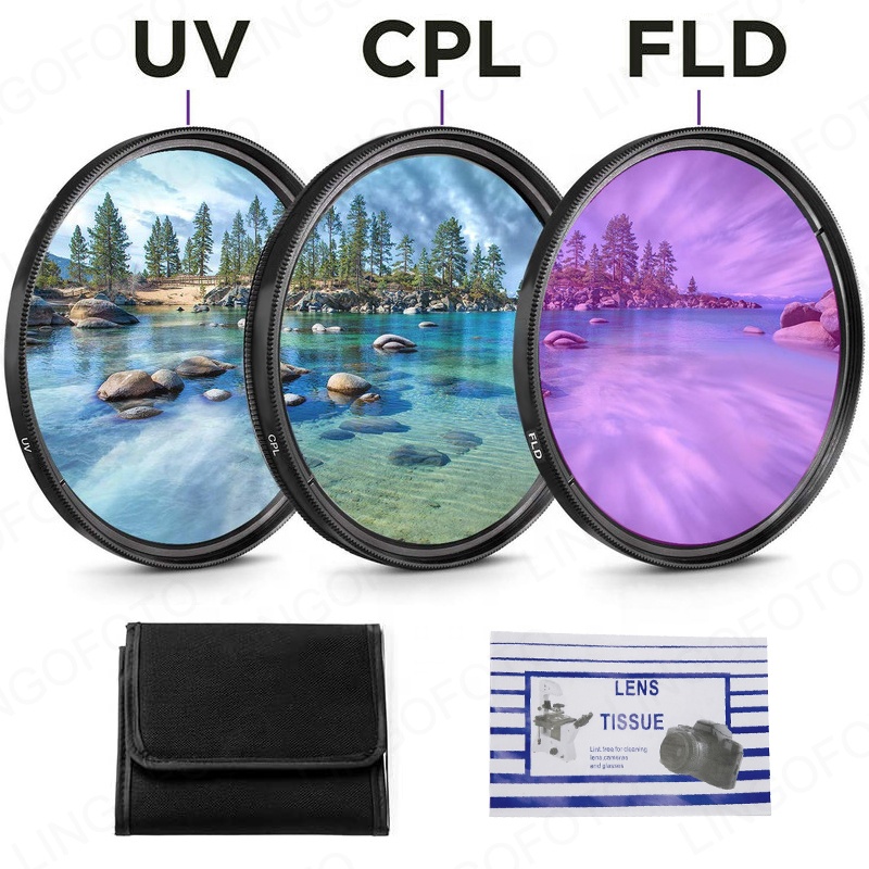 Universal UV CPL FLD Filter 37 40.5 49 52 55 58mm Lens Filter For DSLR Beginner Photographer Essential Accessories FS1001