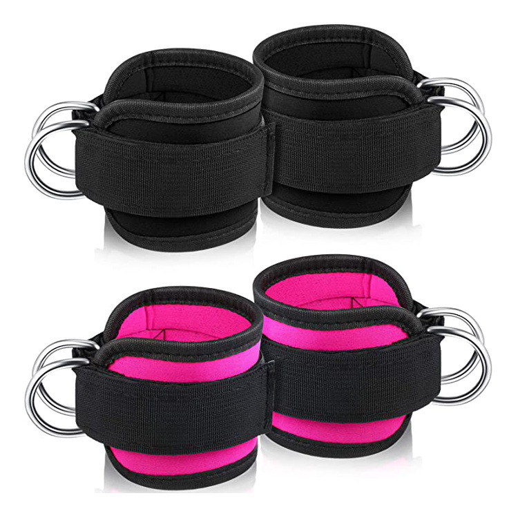 Adjustable padded Ankle Straps for Cable Machines