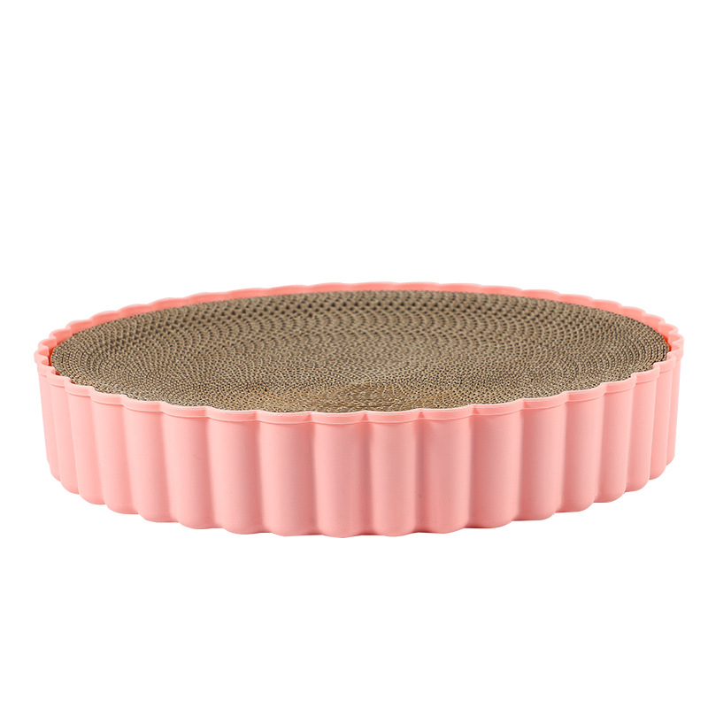 Wholesale Round Corrugated Cardboard Cat Scratching Cat Scratcher with Slope