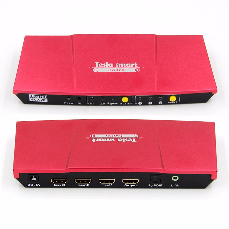 3x1 HDMI коммутатор с аудио с ИК-пультом дистанционного управления