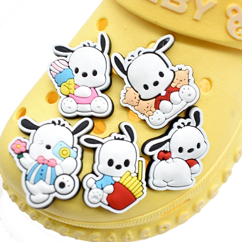 Симпатичные Мультяшные амулеты my melody kuromi sanrio croc из мягкого ПВХ каучука аниме Корица мелодия kuromi croc амулеты для croc