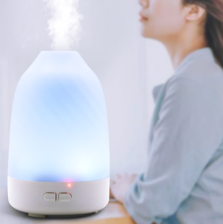 7 Color Change 120ml Wood Grain Mini Air Purifier Essential Oil Ultrasonic Cool Mist Air Humidifie