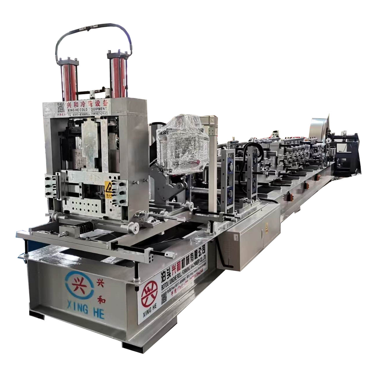 Fully automatic 80/120-300mm cold steel strip profile c z purlin roll forming machinery roof truss shaping machine