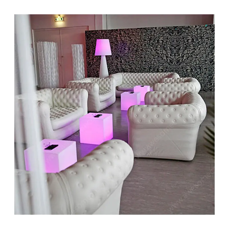 un inflatable led cube chair for lounge club (cb400)