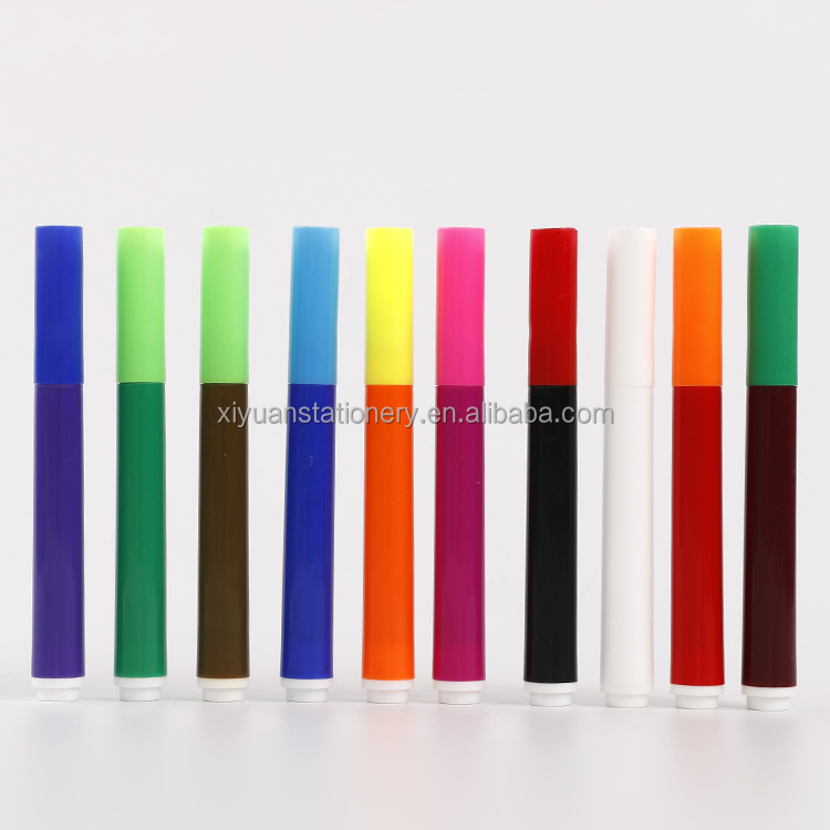 Pastel Text Fluorescent watercolor pen Marker Pen with Oblique Brush Tip for School and Office Use Loose Packaging