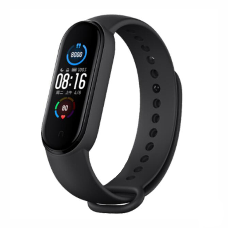 Оригинальный Смарт-браслет Xiaomi Mi Band 5, глобальная Версия 1,1 "AMOLED экран, пульсометр, фитнес-трекер, Bluetooth 5,0, водонепроницаемый