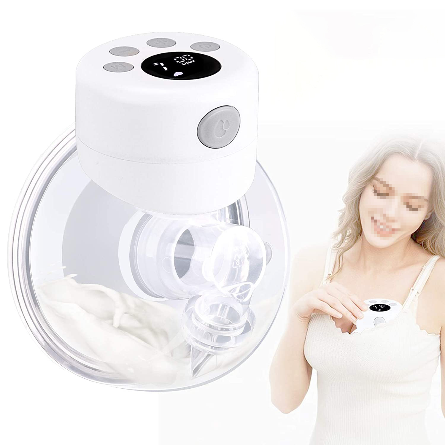 Силиконовый Электрический молокоотсос, молокоотсос, hands free