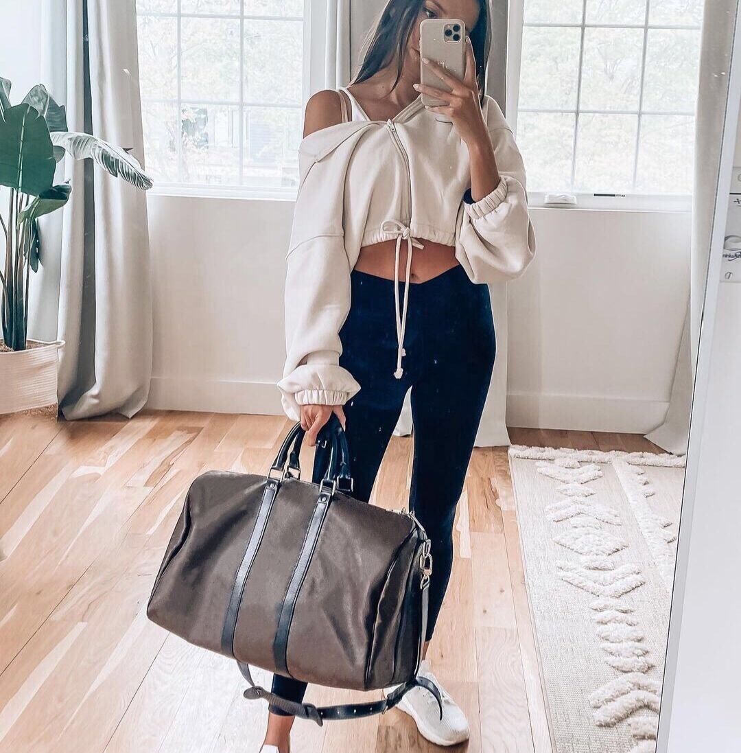 Duffel bag luxury leather hand bag designer handbags famous brands crossbody travel bag