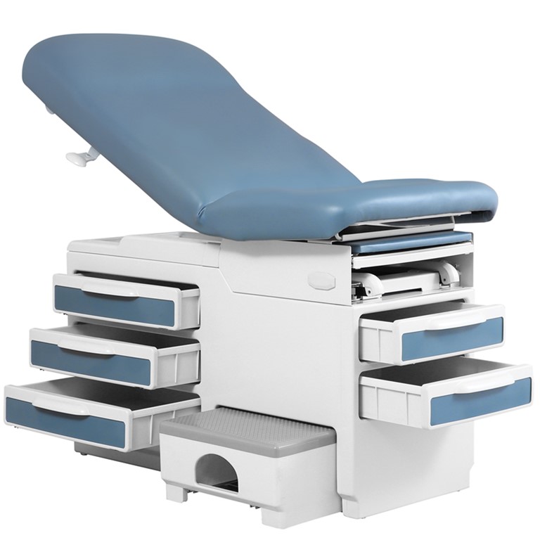 High quality factory provided ABS Drawers Medical Gynecological Examination Table for Clinic and Ward Room
