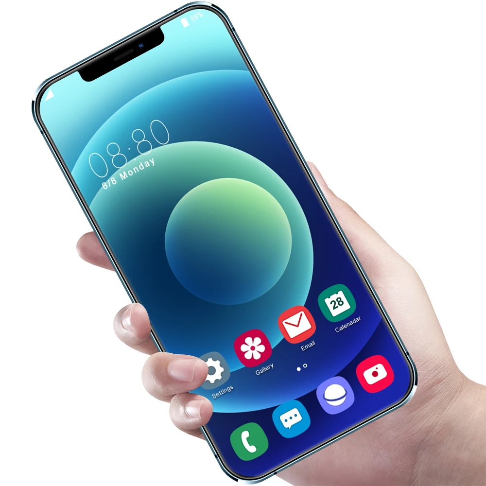 Лидер продаж, 4G i12 Pro, 6 ГБ + 128 Гб, двойная задняя камера, 6,7 дюймовый полноэкранный смартфон, в наличии, сотовый телефон OEM