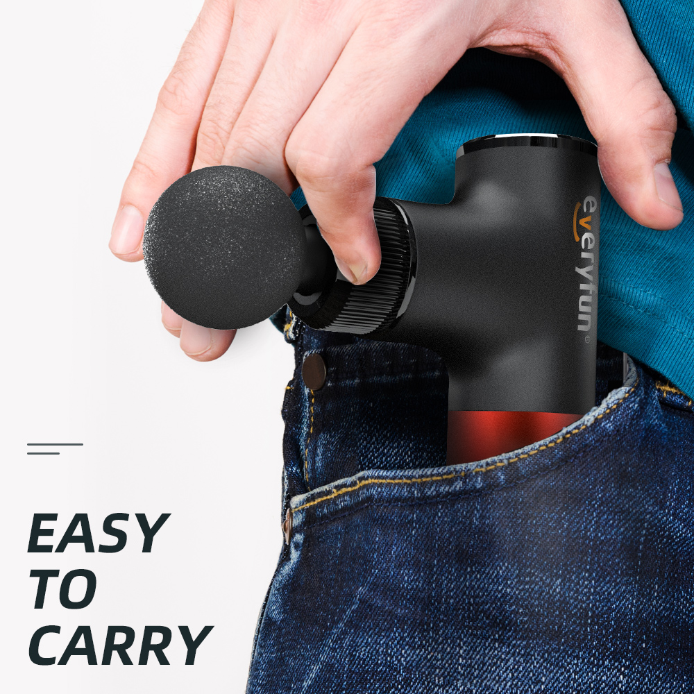 Muscle massage gun 2021 mini percussion powerful deep tissue relax fascia gun case