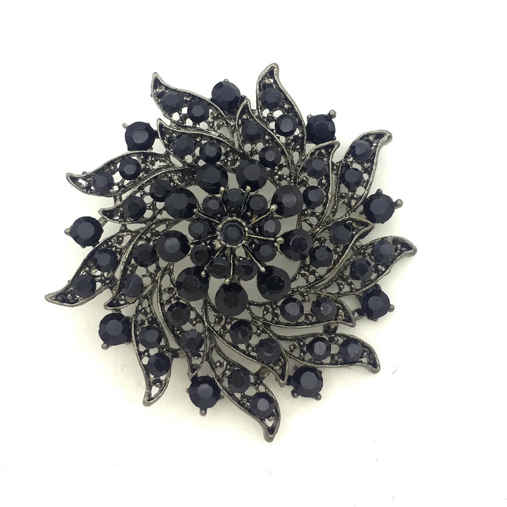 Brooch Pin badges Cute Multi-Color Rhinestone flower broches jewelry for Women clothes Scarf