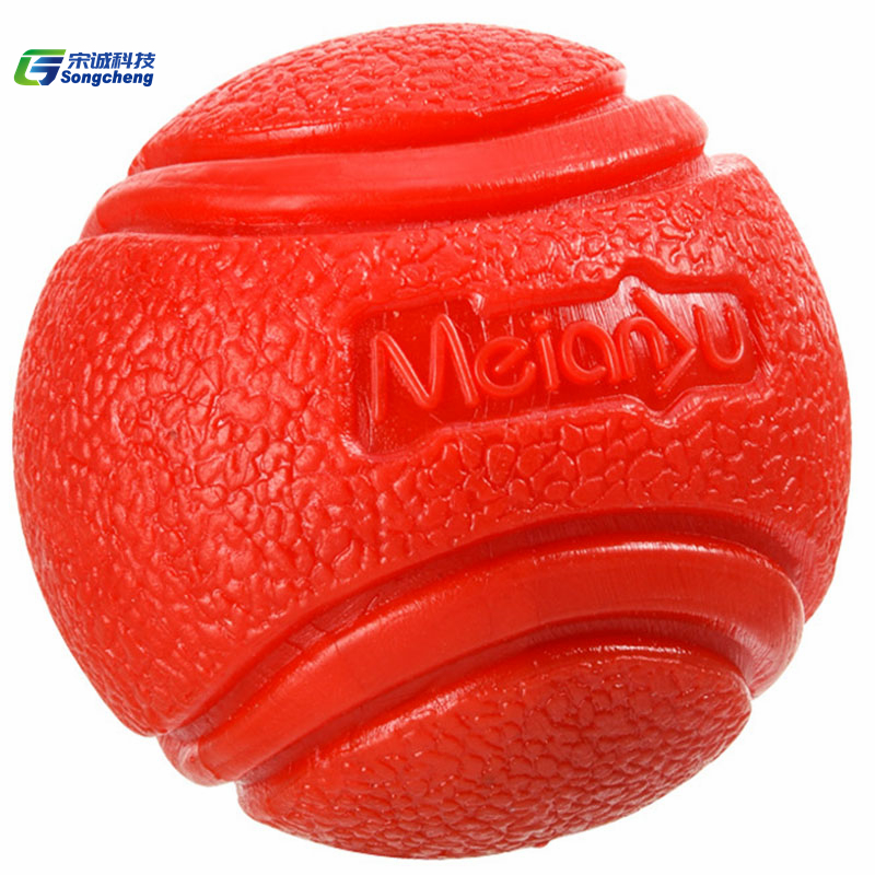 Eco-Friendly Rubber Chewing Dog Ball Interactive Bite Resistant Pet Dog Thrower Play Training Toy 50pcs/ctn