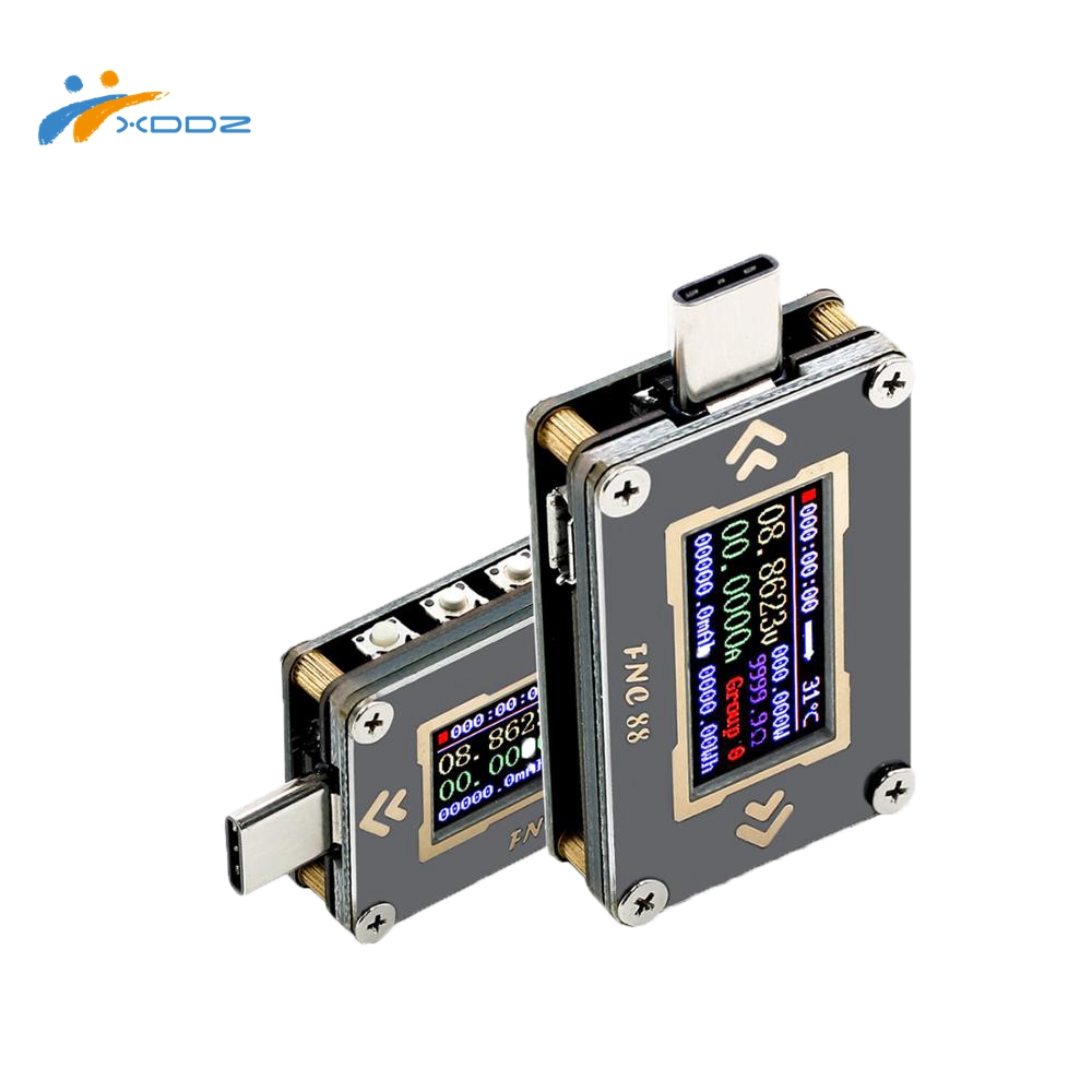 FNC88 Type-C PD триггер USB-C Вольтметр Амперметр постоянного тока Напряжение 2 way измеритель величины тока мультиметр PD солнечное зарядное устройство USB Тестер