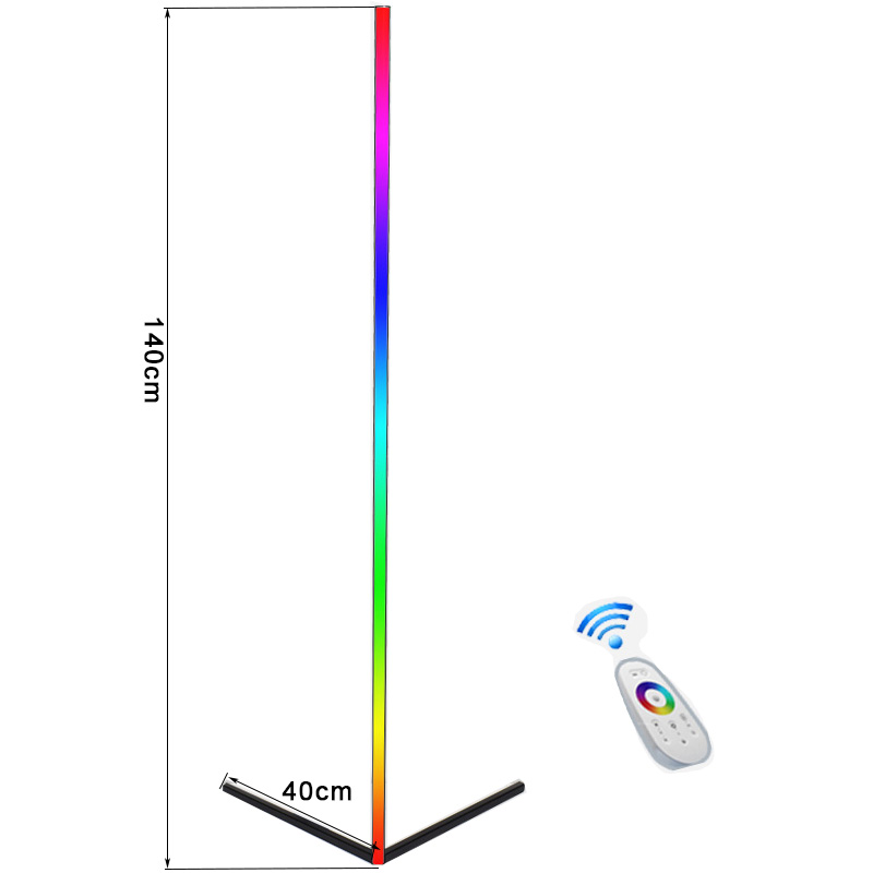 Nordic 140cm Decorative RGB Floor Lamp Standing Luxury Modern Living Room Sofas Smart LED Corner Floor Lamp With Remote Control