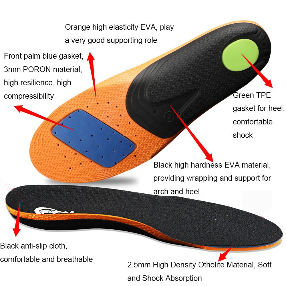 Ортопедические стельки для поддержки арки eva Plantar Fasciitis sport ortholite poron