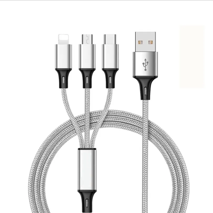 Заводская цена многофункциональный USB 3 в 1 зарядный кабель для мобильного телефона для работы на нескольких устройствах с iPhone Тип c
