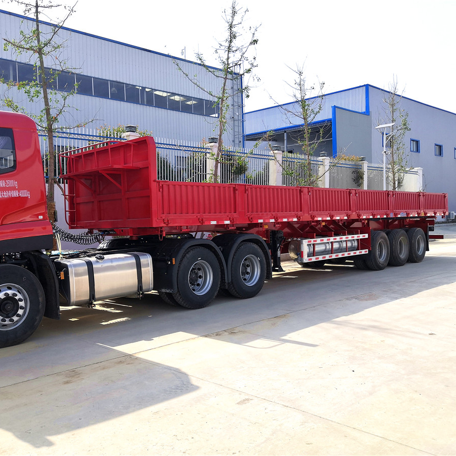 OYJD Trailers new special design 3 axles new semitrailer half body sidewall transport containers sand grains with 12 twist locks