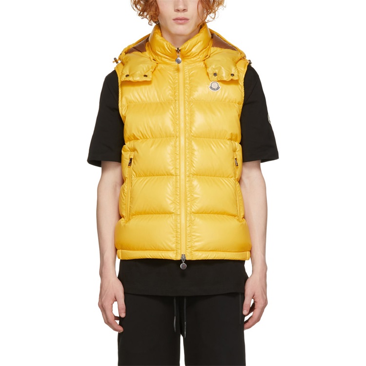 OEM custom winter embroidered logo patch padded bubble puffer quilted down vest for men