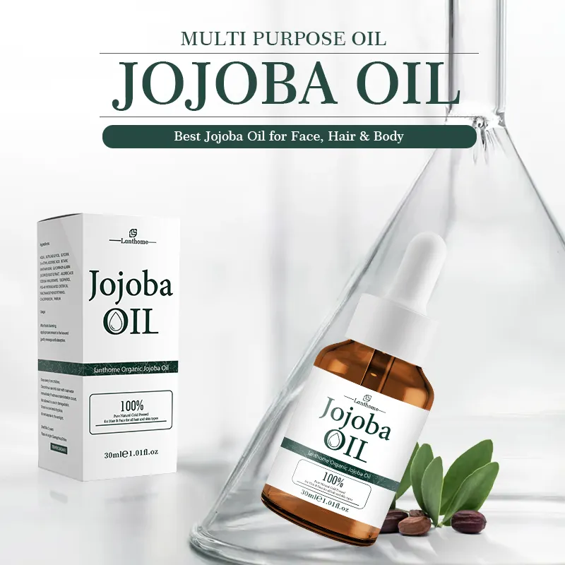 Lanthome Private Label 100% Natural Seed Organic Pure Anti Aging Face Serum Jojoba Oil essential oil