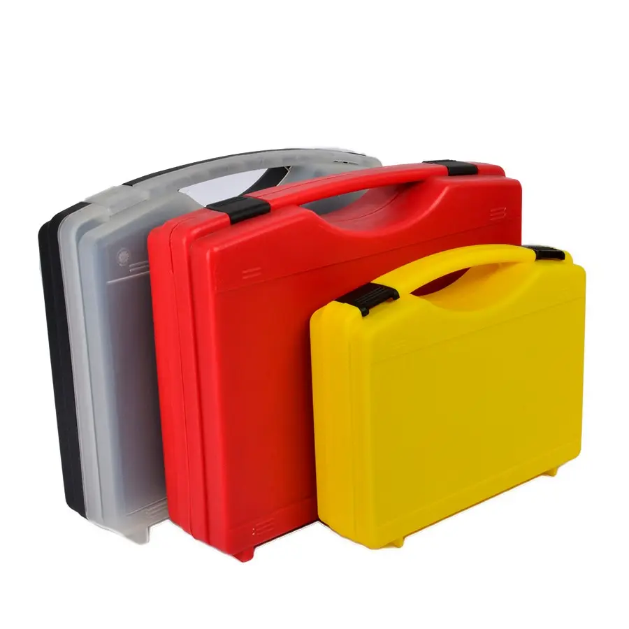 Simple Hard Injection Molded Plastic Tool Carrying Instrument Packing Case with Customized foam for electronic equipment