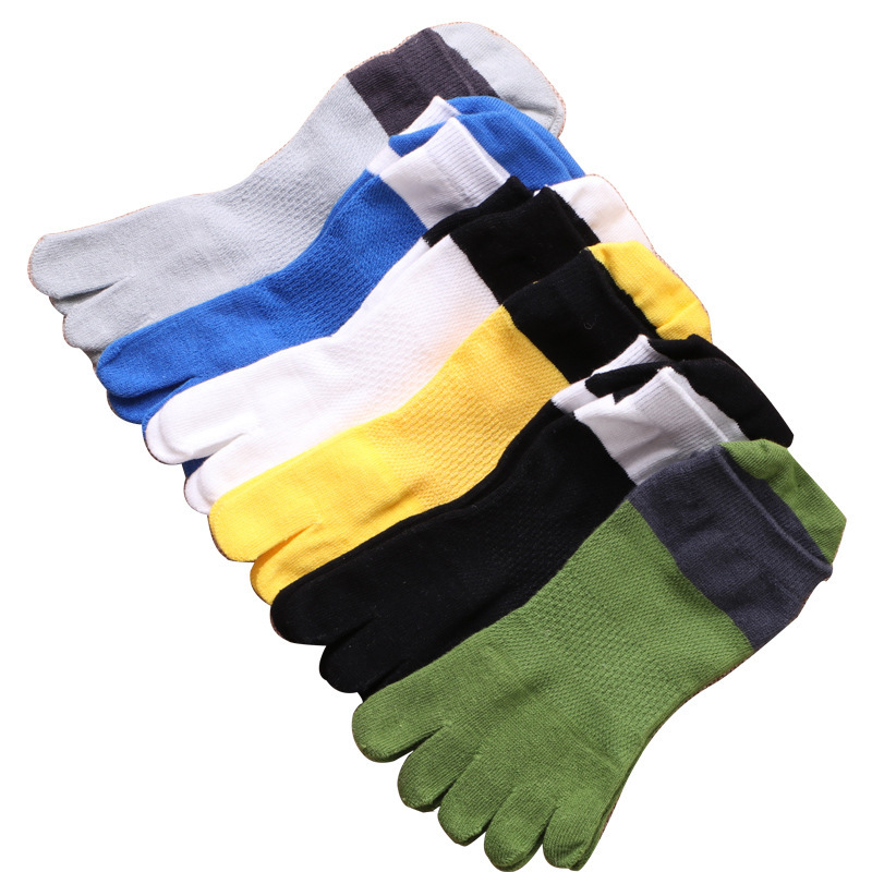 Color matching five-finger socks men's thin sports breathable men's toe separator socks