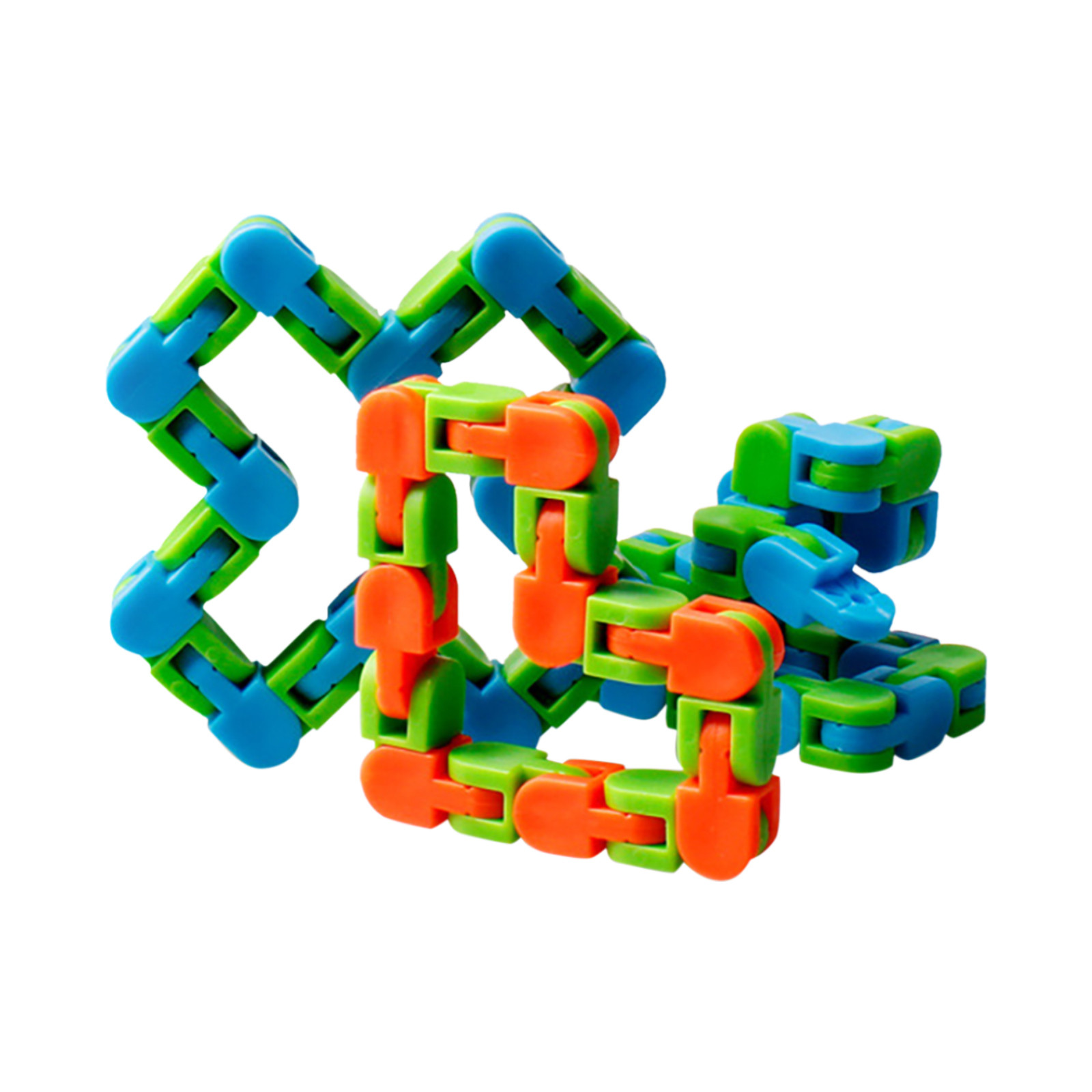 6 Pack 24 Links Wacky Tracks Snap and Click Fidget Toys, Finger Sensory Toys Wacky Track, Snake Puzzles for Stress Relief