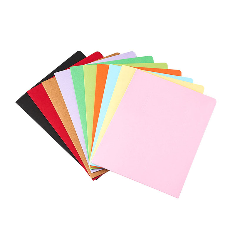 Double insert file holder stationery pocket cover folder color A4 file folder for student