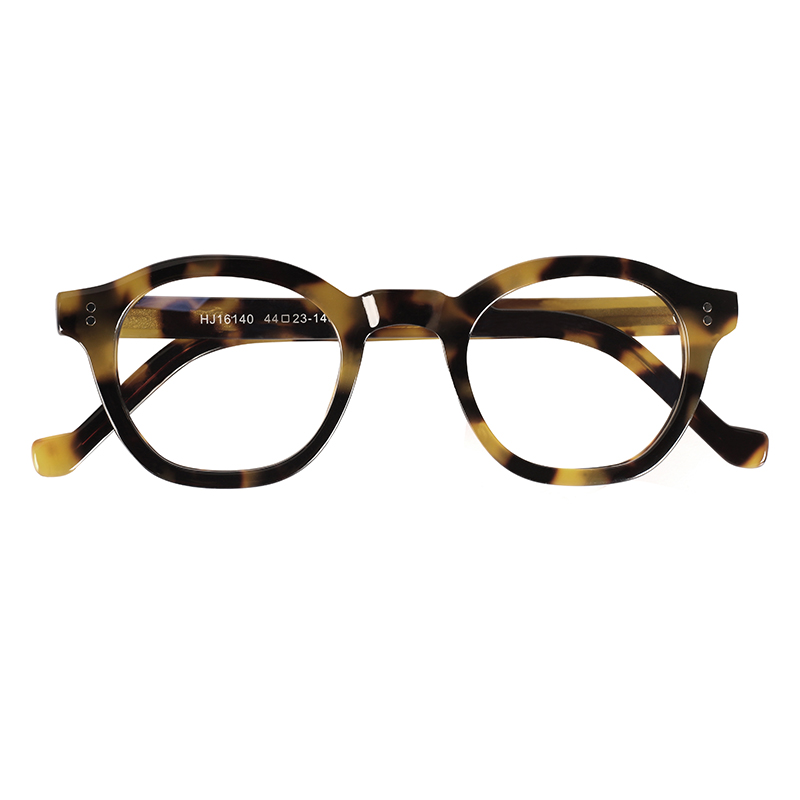 Retro Classic Round Men Women Acetate Mazzucchelli Blue Light Glasses Eyeglasses Frame