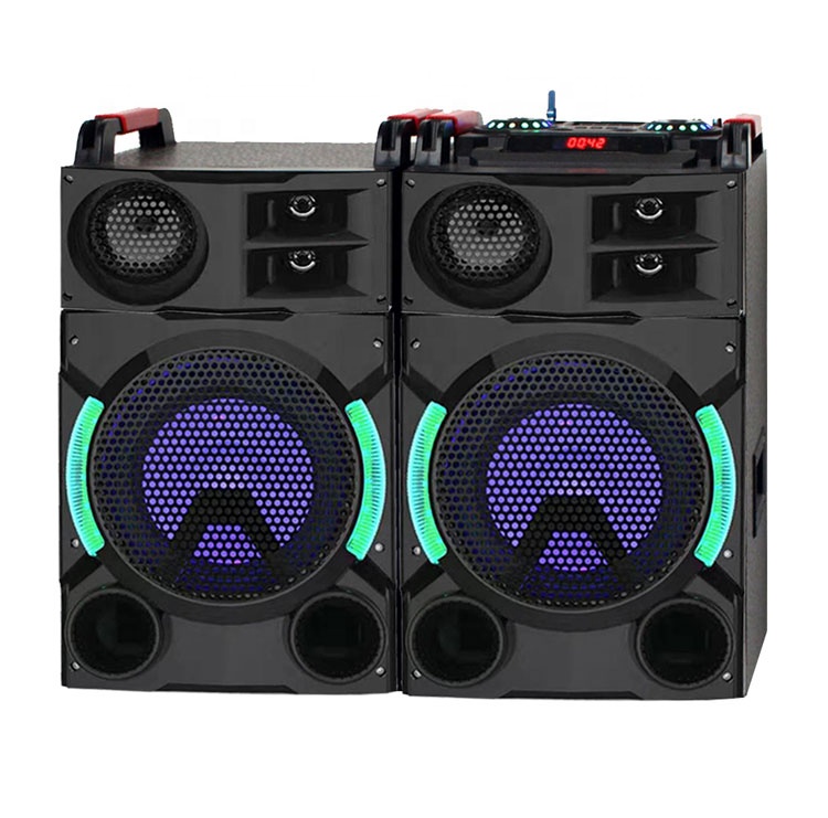 Акустическая система DJ HIFI 2,0 Pro для сцены, звуковая система, 10 дюймов, активная пара динамиков для домашнего кинотеатра с освещением для дискотеки, FM, USB, SD, BT, TWS