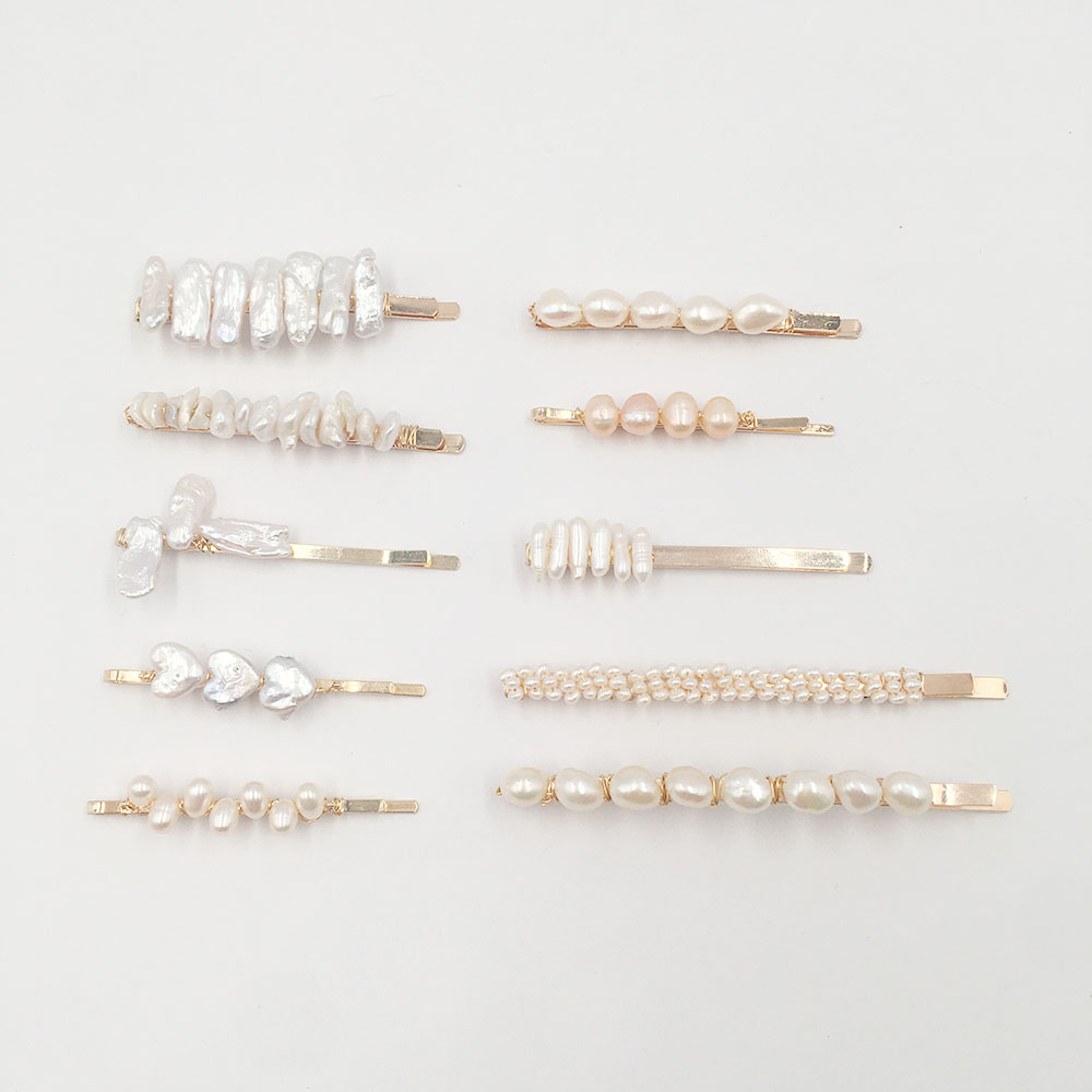 Wholesales nature baroque Pearl Bobby Pin New Women Handmade Natural Freshwater Pearl Hair Clips,real gold plating nickle free