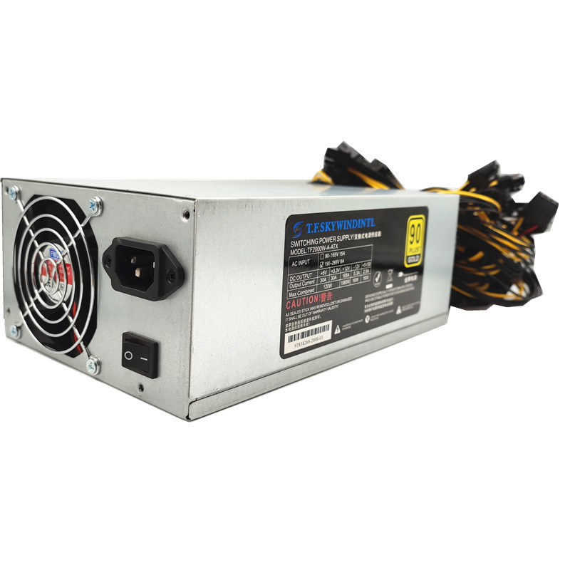 2000W блок питания ATX 24PIN ПК компьютерный блок питания для ПК горно Rig PSU PC источник питания столы игровые компьютеры BTC ETH LTC 8 GPU