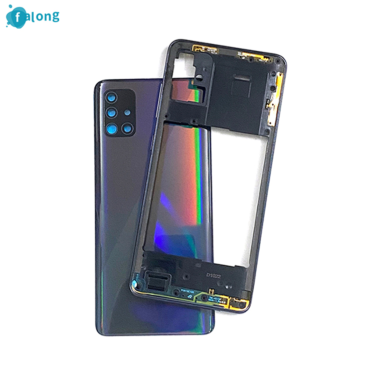 Для Samsung Galaxy A51 2020 A515F Аккумуляторный корпус средняя рамка задняя крышка объектив камеры запасные части