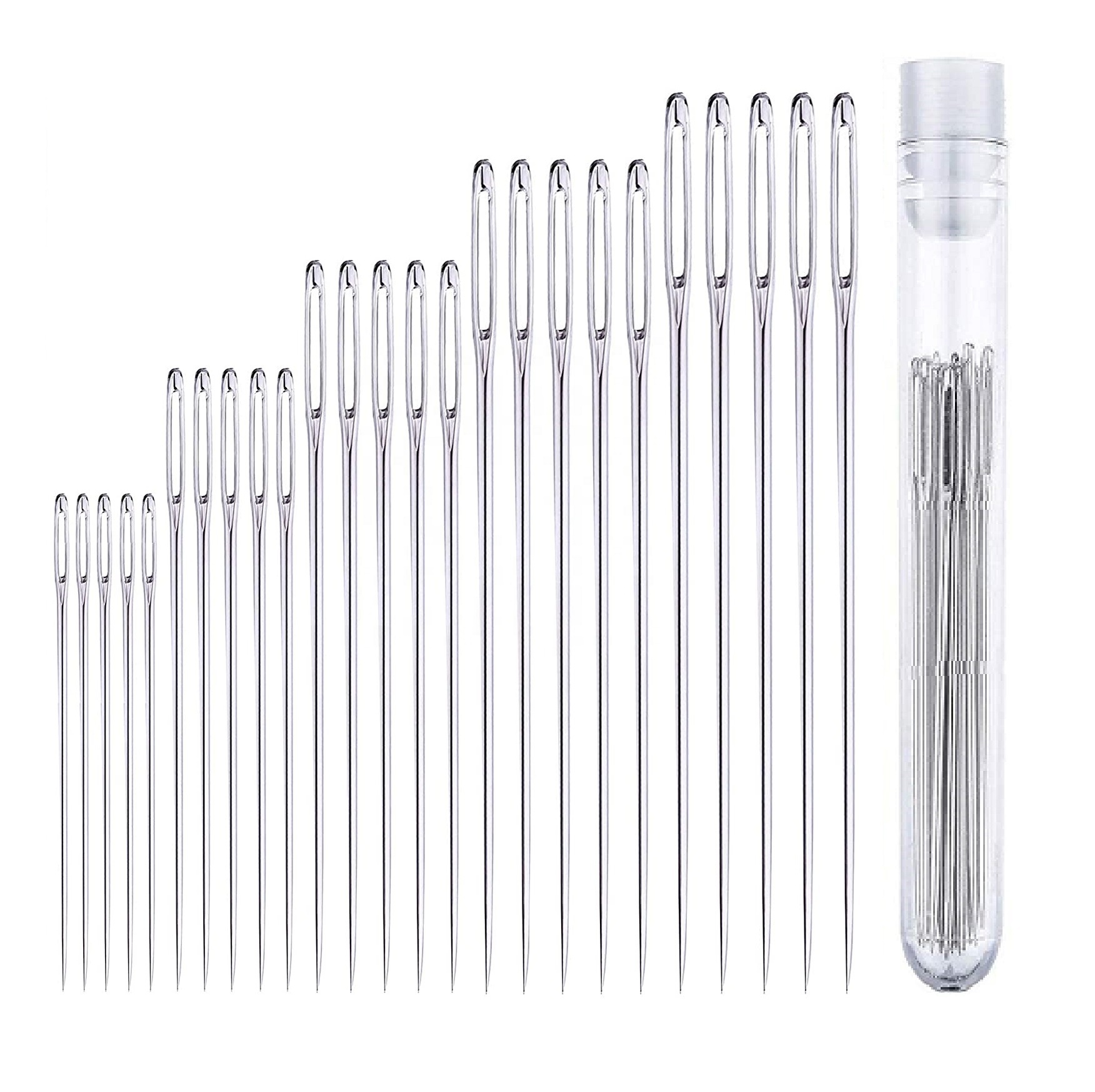 Large Eye Stitching Needles with Storage Tube Embroidery Needles for Hand Sewing Thread Needles for DIY Craft Applique