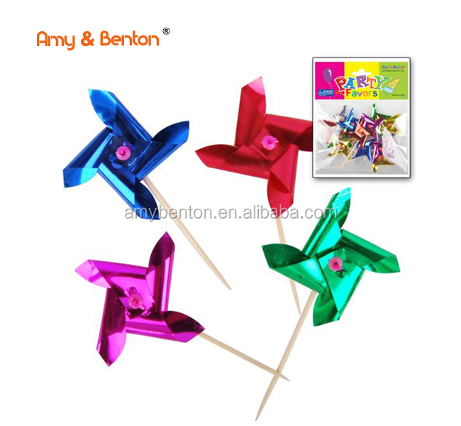 Оптовая цена цветок Pinwheel открытый игрушечные лошадки Diy бумага мини Pinwheel игрушка